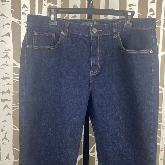 Lauren Ralph Lauren Dark Wash Classic Straight Ankle Jeans sz 14 - Picture 6 of 10